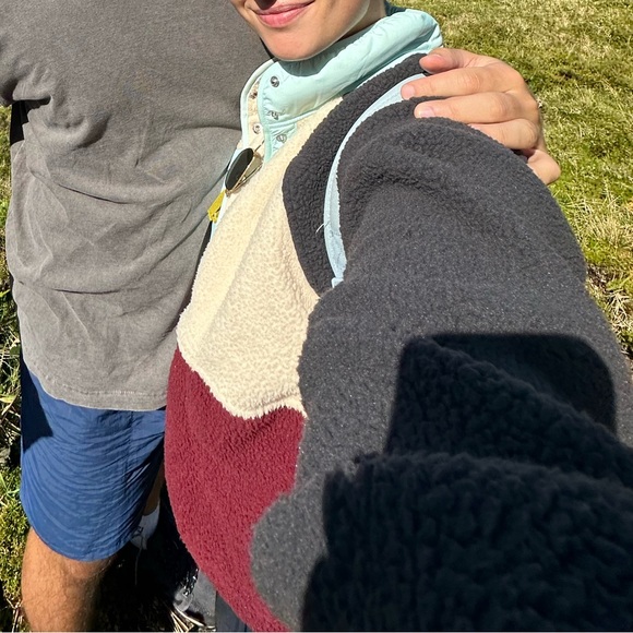 Free People Multicolor Fleece Sweatshirt - Picture 2 of 3